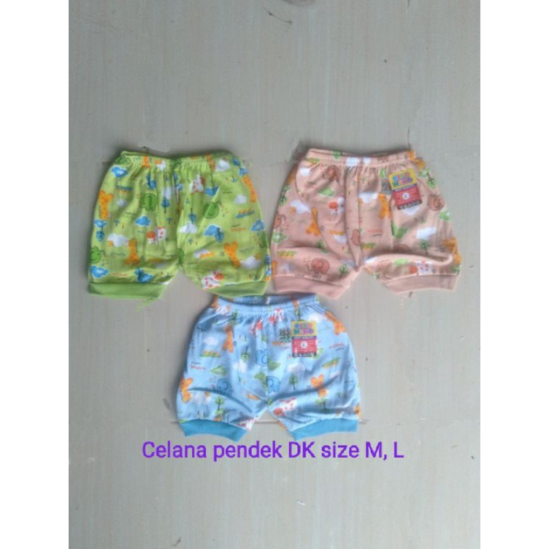 3 pcs Celana pop bayi DK CM / Celana pendek bayi