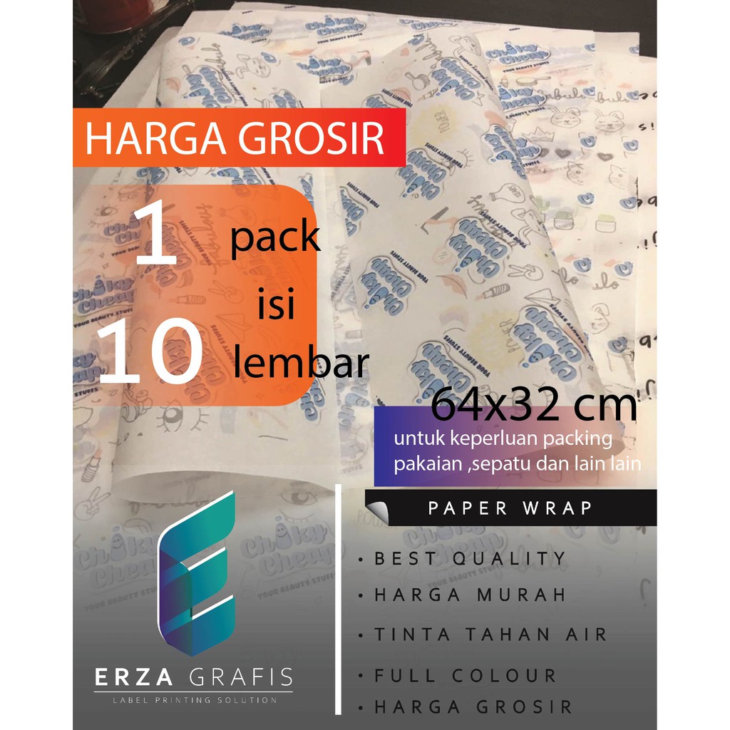 

Kertas Bungkus Custom/Kertas Wrap/Wrapping Paper CUSTOM (65x32) cm