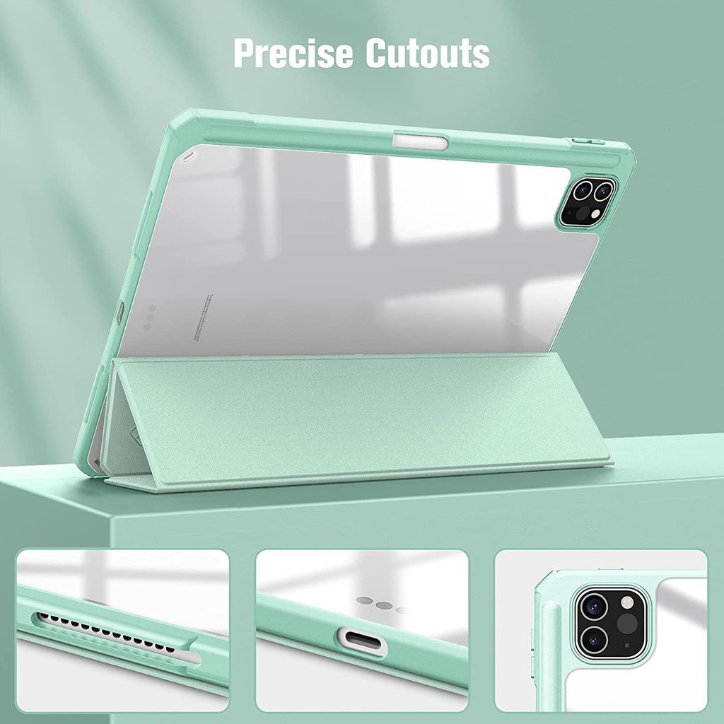 Ipad Case  Acrylic Premium Smartlock Protective Case For iPad Anti Bend Casing Ipad With Pen Holder Case Ipad 10.2&quot; Gen 7 8 9 Air 4 /5 Pro 2020 2021 Soft feel Premium Quality Pastel Color Selection