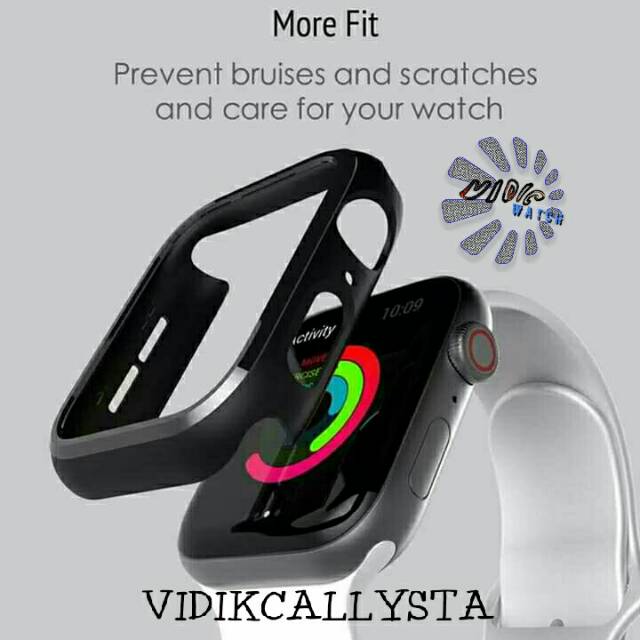 HARD CASE COVER BUMPER APPLE WATCH IWATCH 40MM 44MM 40 44 HITAM