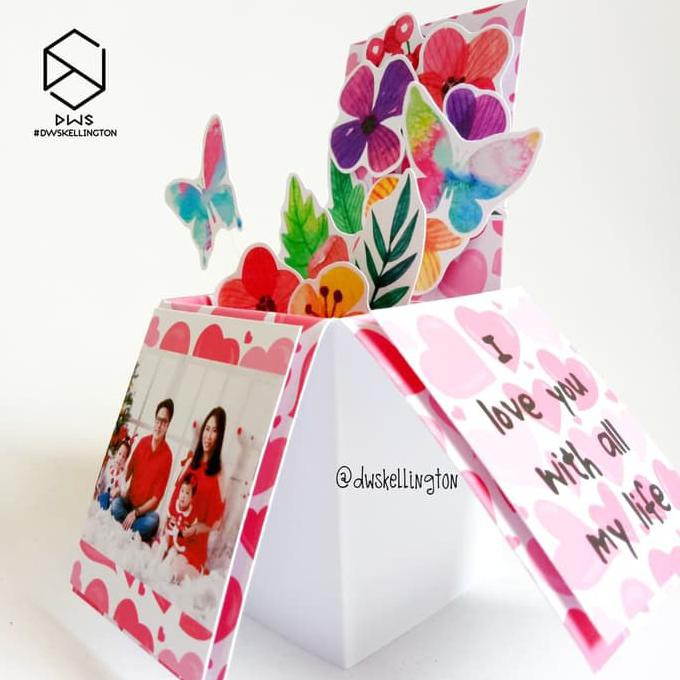 

Sale Kotak Hadiah Pop Up Box Flower Butterfly Box Valentine Custom Ultah Ayo Beli