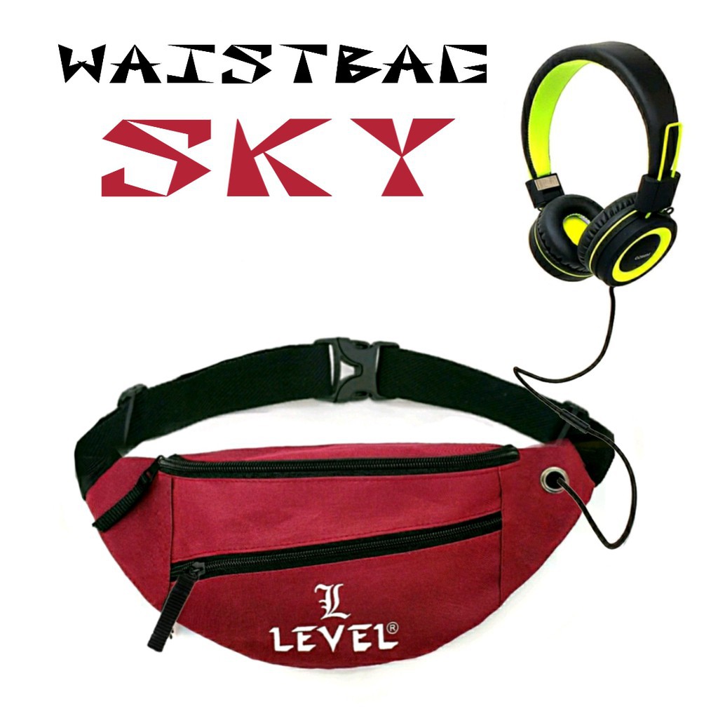 TAS LEVEL WAISTBAG SKY TAS WANITA TAS PINGGANG TAS SELEMPANG WANITA FASHION RTTS