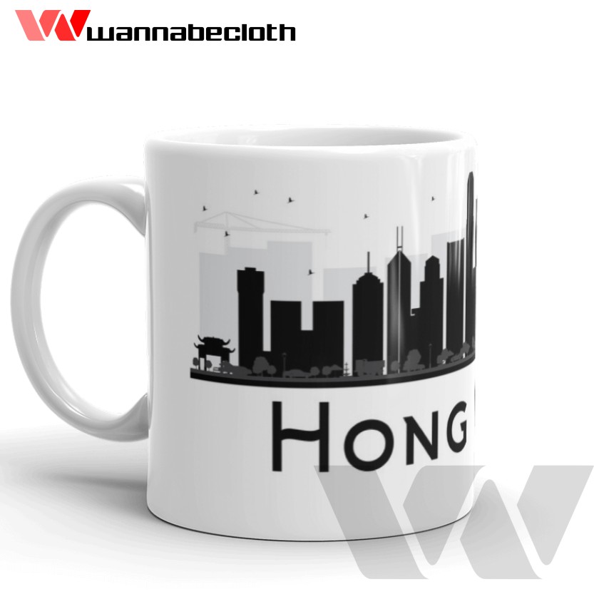 Gelas Hongkong Mug Hongkong Souvenir Hongkong Mug World City Hongkong v2