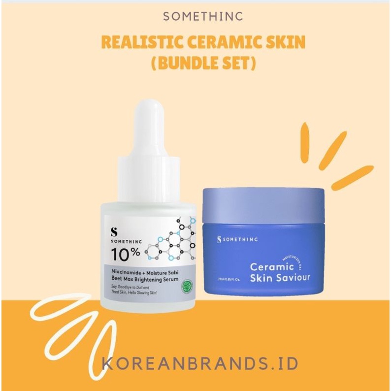 SOMETHINC REALISTIC WHITE KIT BUNDLE (10% NIACINAMIDE SABI BEET + CERAMIC SKIN SAVIIUR SERUM)