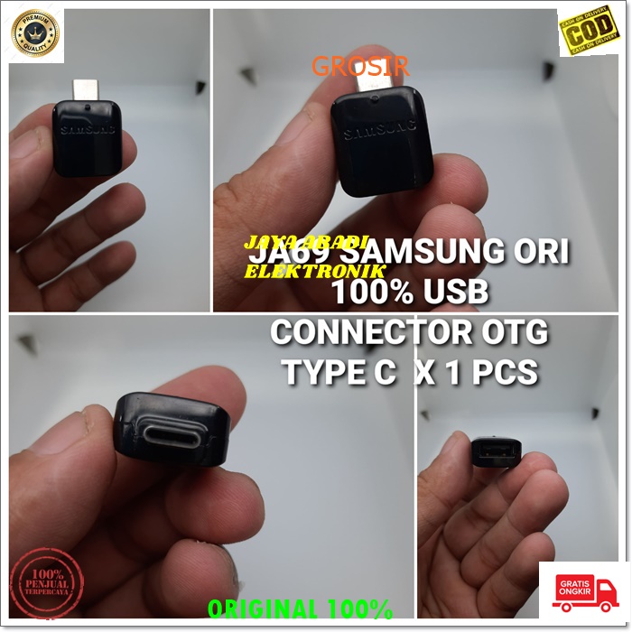 J69 ORIGINAL SAMSUNG OTG USB TYPE C JACK KONEKTOR ADAPTER HANDPHONE MULTI CONVERTER PENYAMBUNG FLASH DISK HP ADAPTER KONEKTOR SAMBUNGAN SPLITER CEWE EXTENSION PENYAMBUNG CONVERTER FEMALE MALE MULTI UNIVERSAL BISA UNTUK SEGALA JENIS HANDPHONE YANG PORT TYP