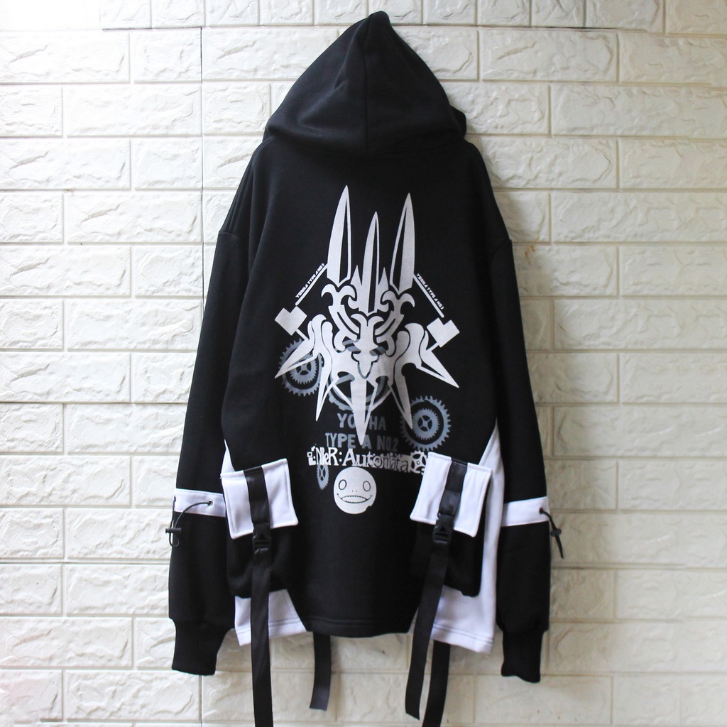 Nier Automata Hoodie Sweater Unisex Game Anime Wibu