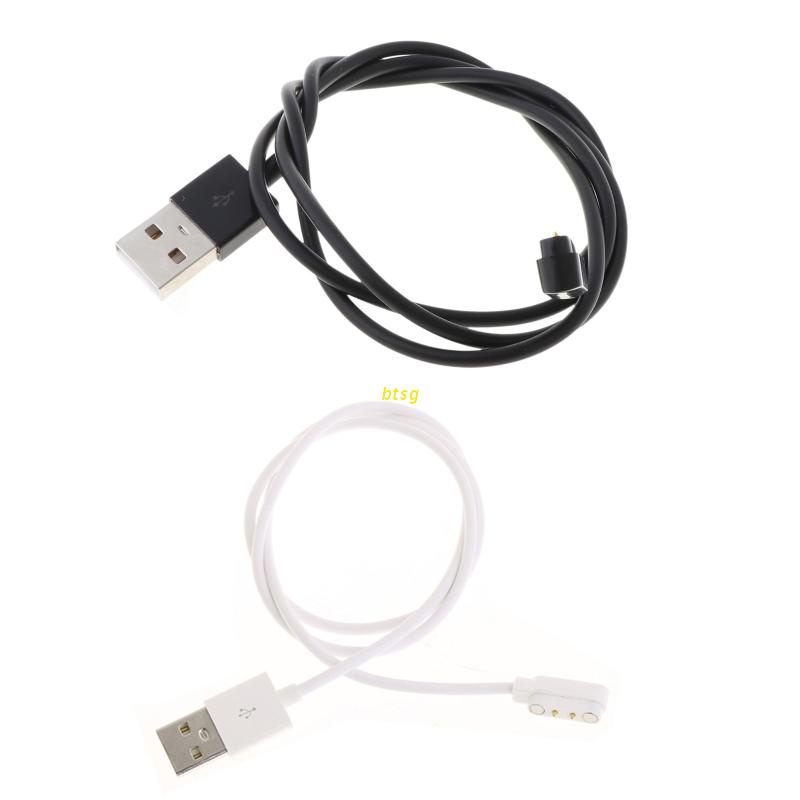 btsg Magnetic Charge Charging Cable For Smart Watch with Magnetics Plug For 2 Pins Distances 4mm Black Novel Power Charger Cables