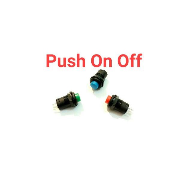 Saklar Push ON OFF Push Button Tombol Bulat Kecil