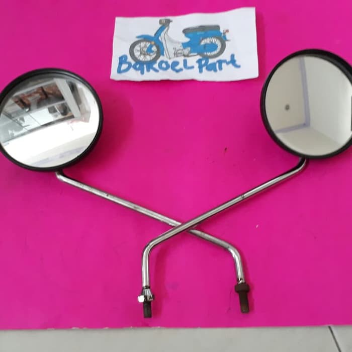 kaca spion yamaha V80 V 80 pnp V75 drat 12 - Hitam