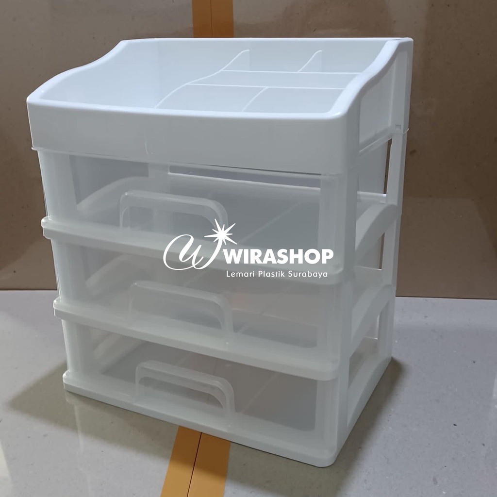 rak plastik serbaguna rak laci susun 3 rak kosmetik susun 3 rak plastik organizer