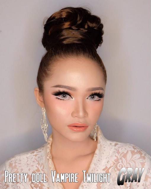 Softlens Pengantin Princess Vampire Twilight Gray Grey Abu-abu Terang Softlen Soflens Minus Murah