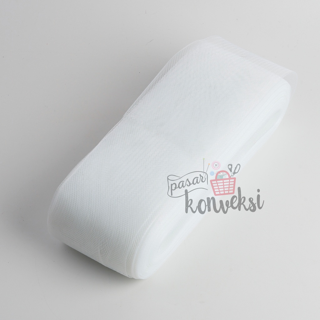 Petticoat Putih 10 cm TEBAL - 50 yard