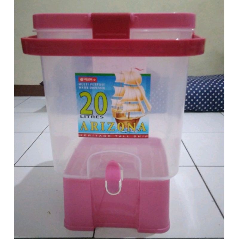 (JNE JTR) Arizona Drink Jar 20 Liter Lion Star / Tempat Air Minum / Aquarium Es / Ember Air + Kran