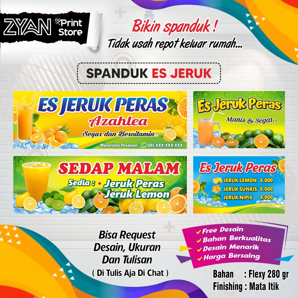 Jual Spanduk Banner Es Jeruk Peras Shopee Indonesia