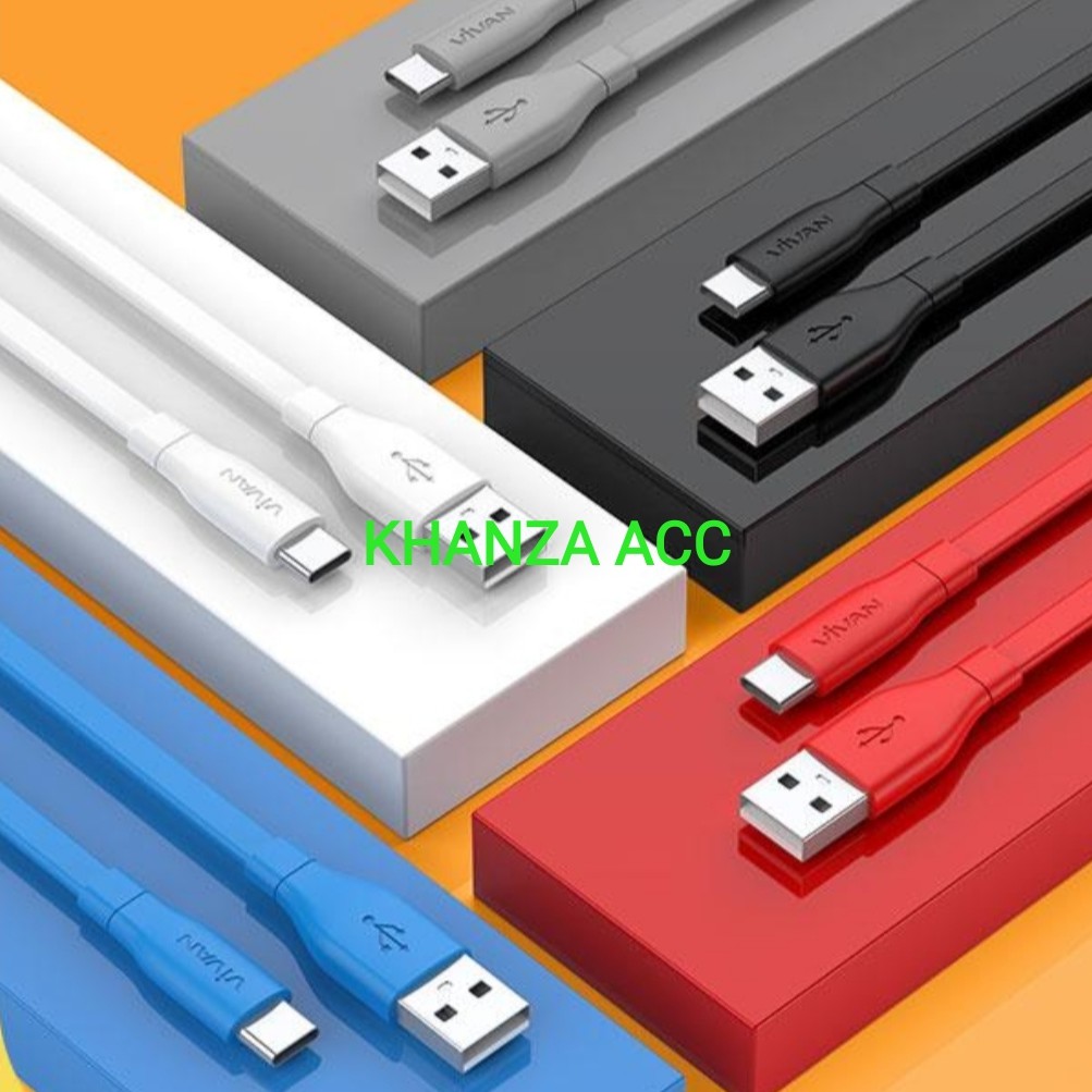 KHANZAACC KABEL DATA Vivan CBC100S Type-C Data Cable Colorful (ecer 1 pcs)