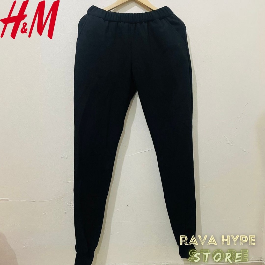 Jogger Pants H&amp;M Black / Celana Jogger HnM Original Celana Panjang