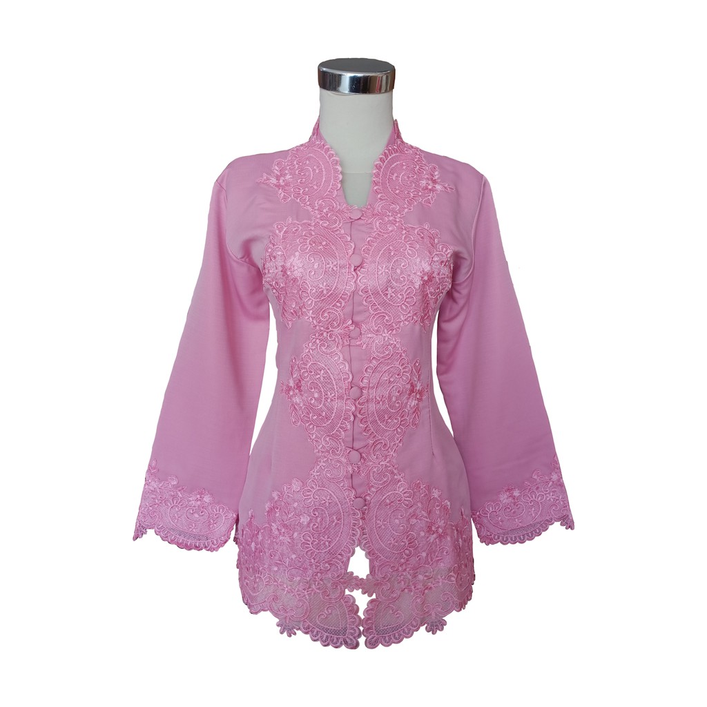 Kebaya Bordir Dusty Syasa Tangan 7/8 Kombinasi W 776