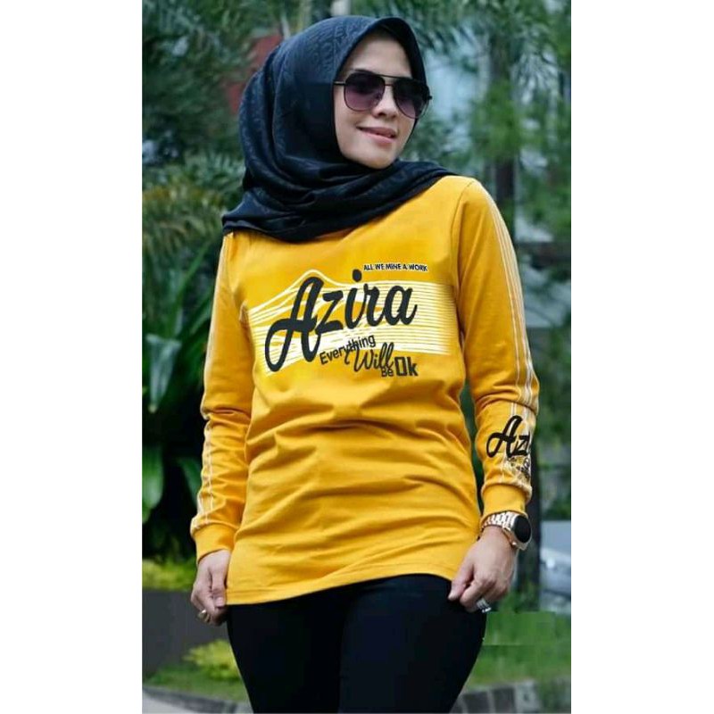 kaos hijab wanita lengan panjang AZIRA