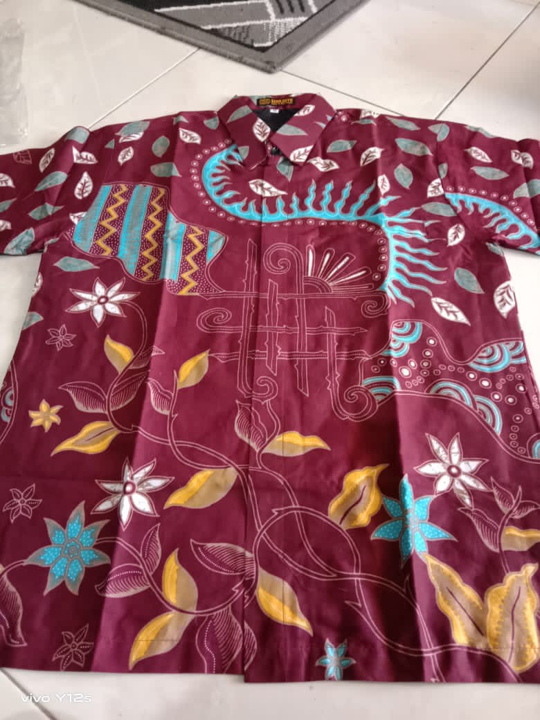 Kemeja Batik Pria Lengan Pendek Godongan Best Seller