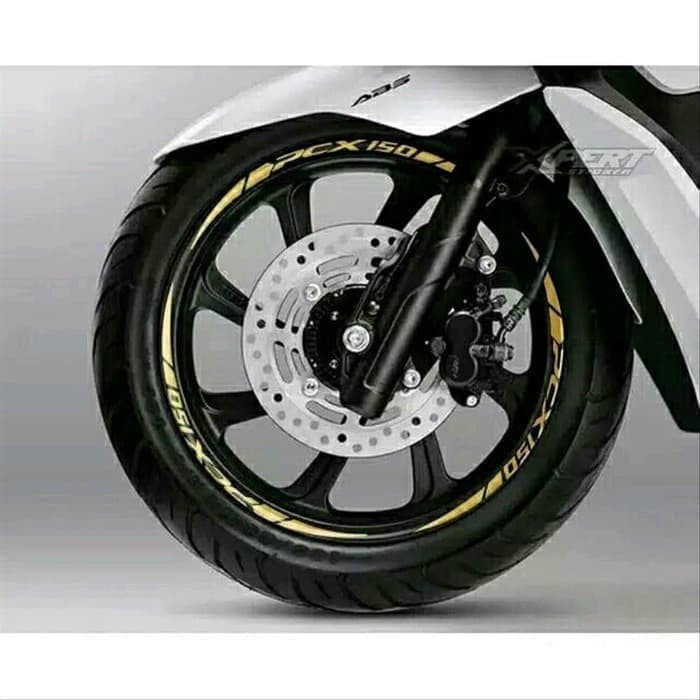 Stiker Velg Sticker Motor Decal Honda PCX gold