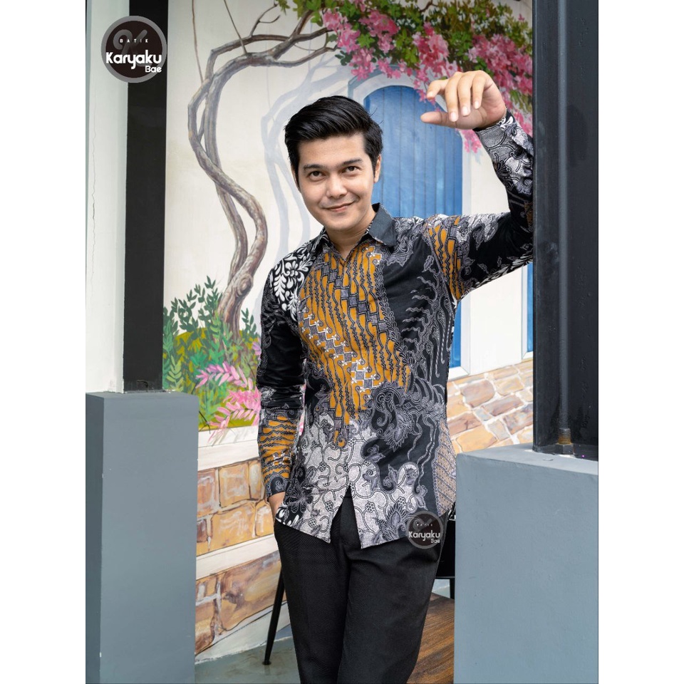 BAJU BATIK PRIA SLIMFIT MODERN LENGAN PANJANG ML XL XXL XXXL