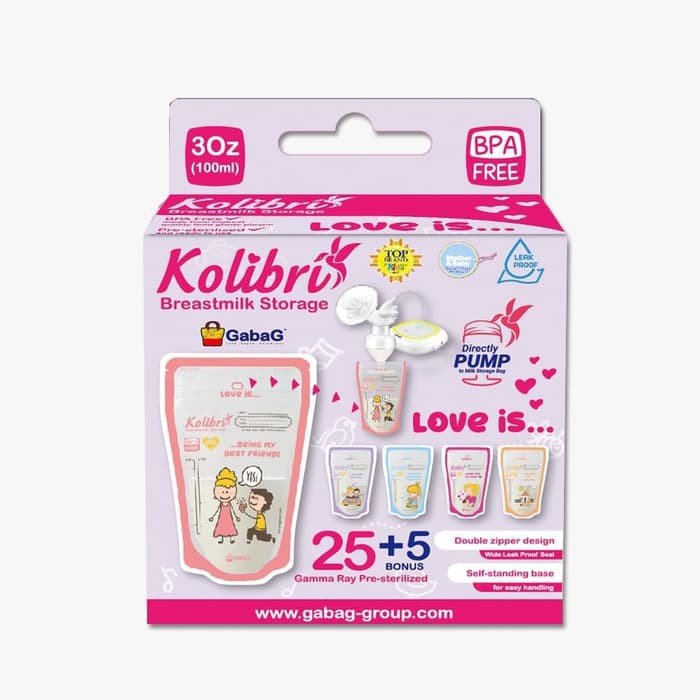 Gabag - Breastmilk Storage Kolibri 100ml (Kantong Asi)