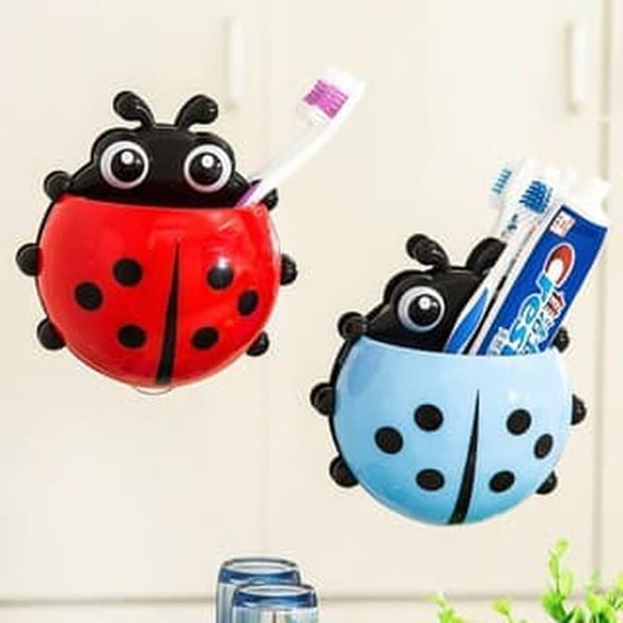 Tempat Sikat Gigi Motif Kumbang Lady Bug Tooth Brush Holder