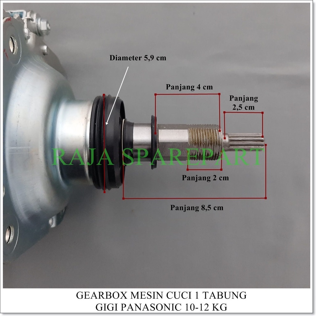 Gearbox Mesin Cuci 1 Tabung Gear 1 Panasonic 10-12 Kg