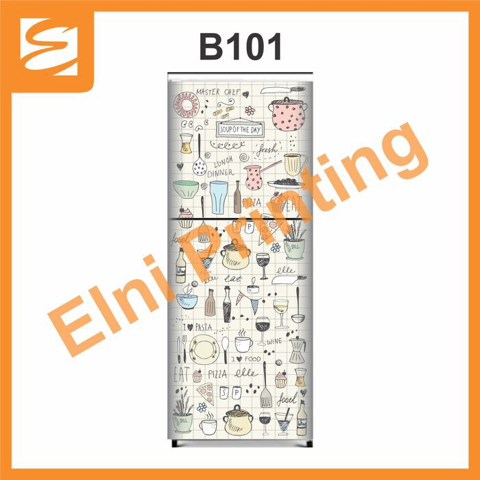 Promo STIKER KULKAS 2 PINTU - KITCHEN (STICKER KULKAS 2 PINTU) - B101 Diskon