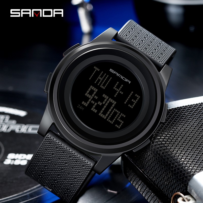 SANDA 337 Jam Tangan Pria Digital Shockproof Tali Rubber Anti air WATCHKITE WKOS