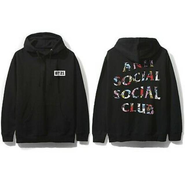 (COD)  jaket hoodie kpop BT21 BTS ANTI SOCIAL SOCIAL CLUB