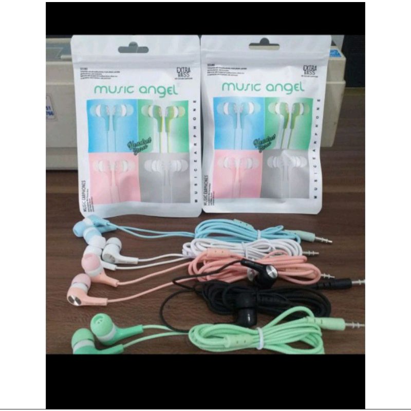 Handsfree Handset Music Angel Macaron Handset earphone Music Angel Macaron matte