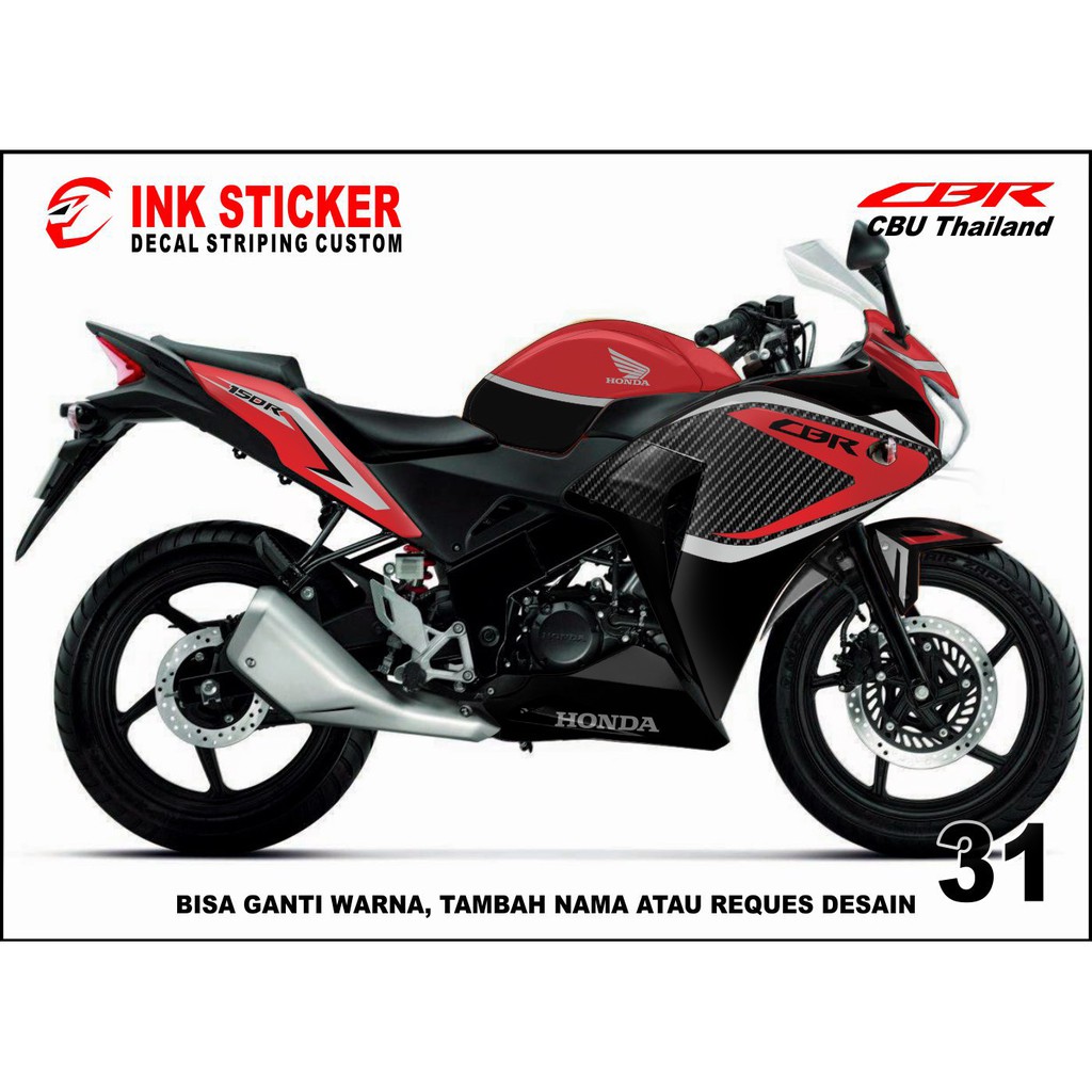 Sticker Decal CBR THAILAND, CBR CBU 150R / 250R 31 fullbody