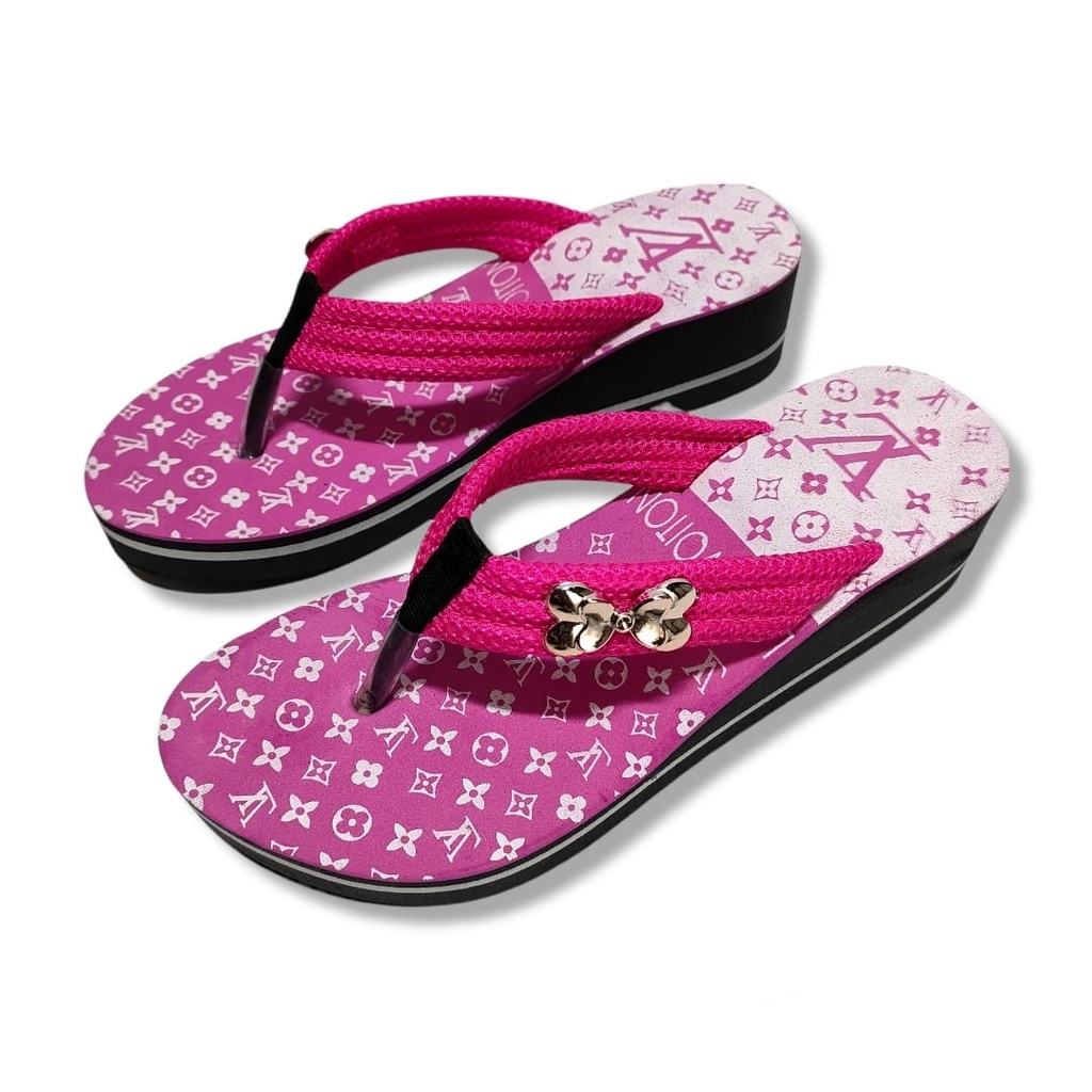 Sandal Wedges Wanita Dewasa LOUIS VUITON Terlaris