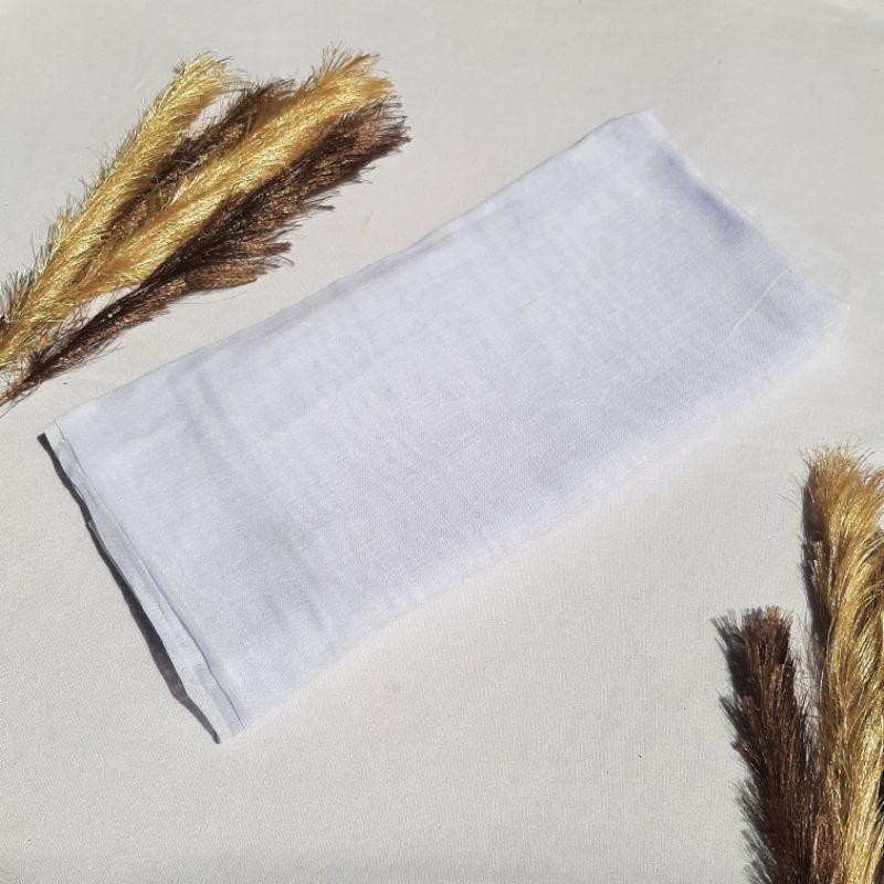 SEGIEMPAT PARIS POLOS PREMIUM AZARA | ANTI LETOY | PARIS VOAL | KERUDUNG MIRACLE MURAH | HIJAB JILBAB SQUARE | JILBAB SEMI PREMIUM SEKOLAH-Putih