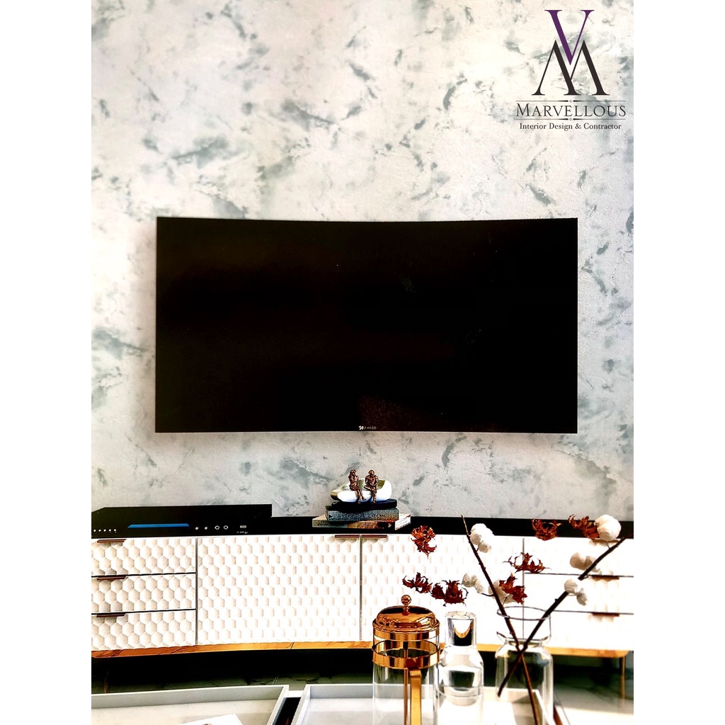 Wallpaper Dinding Vynil Motif Marmer