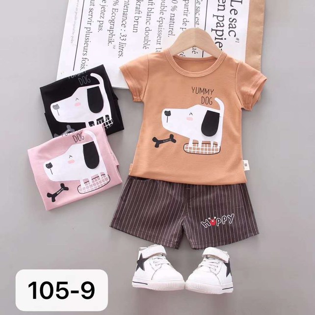 BAJU ANAK LAKI COWOK IMPORT [YummyD] Setelan anak laki laki cotton import MURAH baby fashion MB