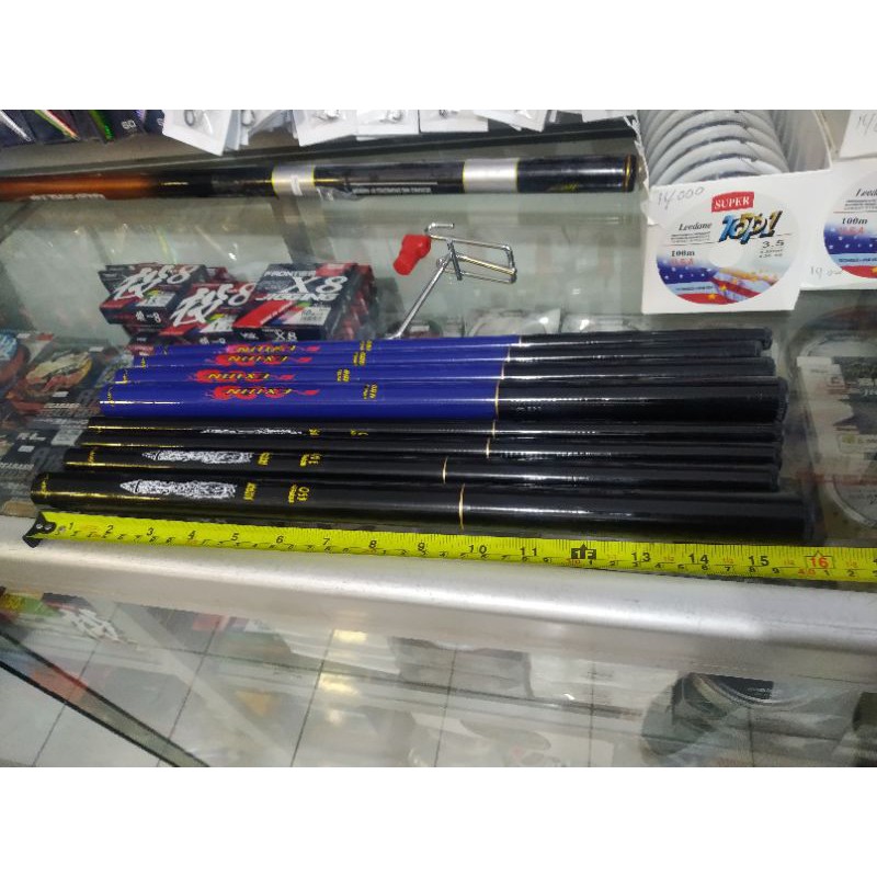 Joran Tegek Import Ruas Pendek 4,5 M kuat tebal bisa masuk jok/bagasi motor