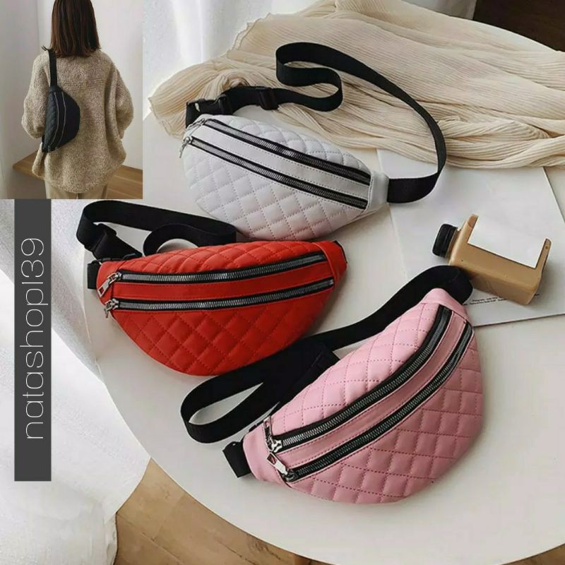 Sale Tas Selempang Bordir Kulit Wanita Tas Waist Bag Fashion Tas Murah