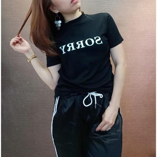 Terlaris  baju atasan kaos wanita SORRY SORRY- konveksi tanah abang