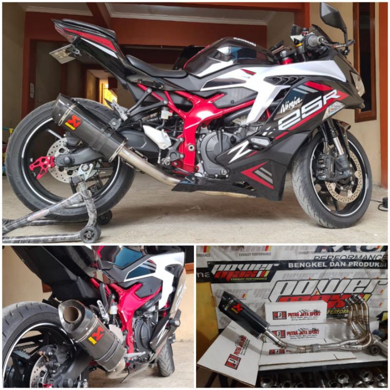 Knalpot ZX25R full system akrapovic custom ( pnp )