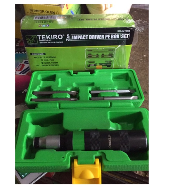 Tekiro Obeng Ketok Set 5Pcs Tekiro Impact Driver Set Tekiro