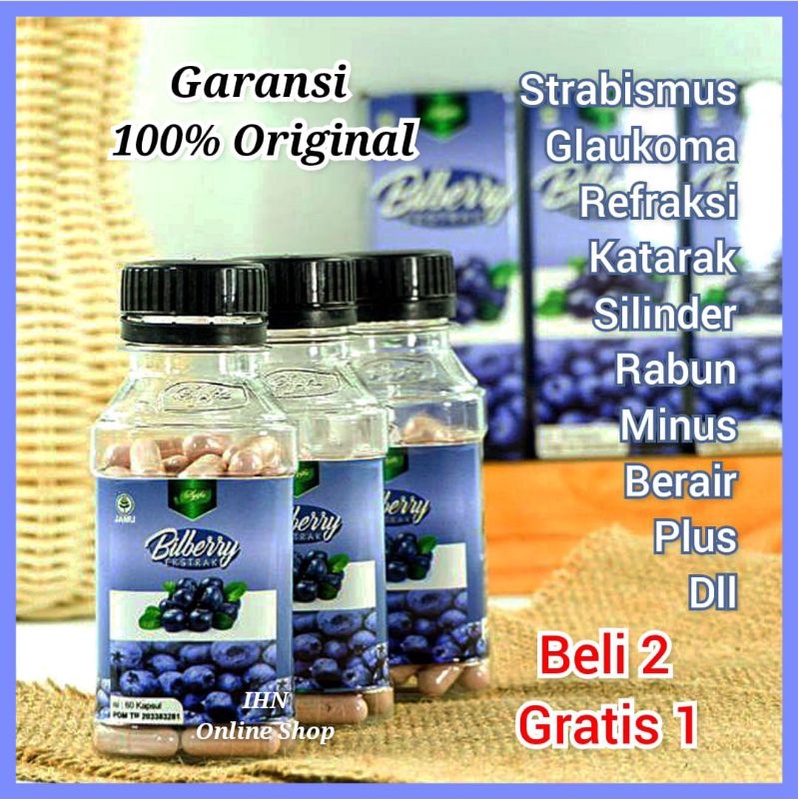 KAPSUL BILBERRY SYIFA ORI / VITAMIN MATA TERBAIK / OBAT MATA HERBAL AMPUH / NUTRISI MATA HERBAL / SU