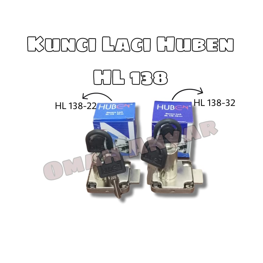 Kunci Laci Lemari Olimpik Olympic Drawer Lock Huben HL 138 22 32