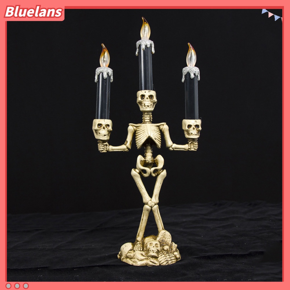 Holder Lilin Bentuk Tengkorak Halloween Untuk Dekorasi Rumah