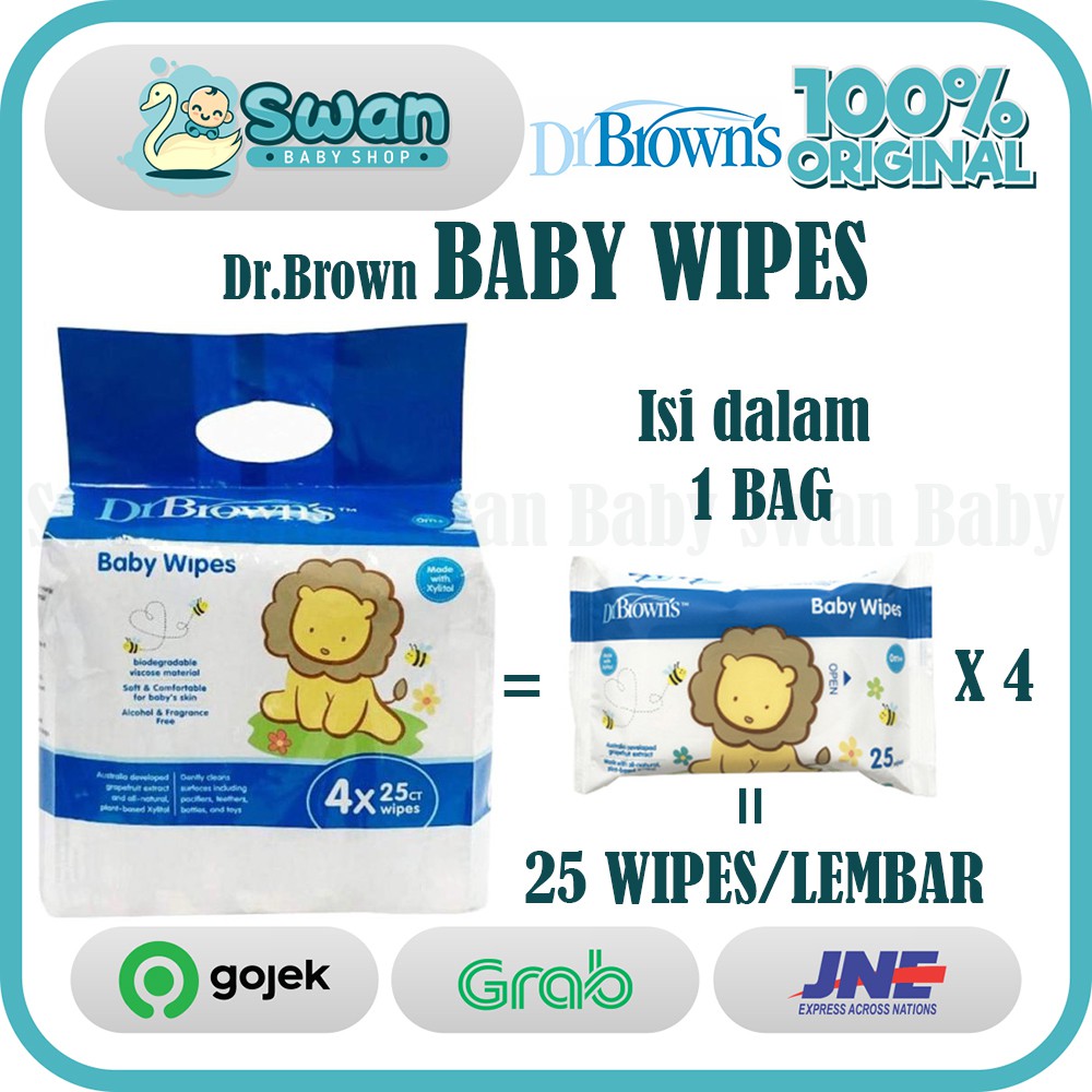 Drbrown Dr Brown's Baby Wipes 25's (4pack)