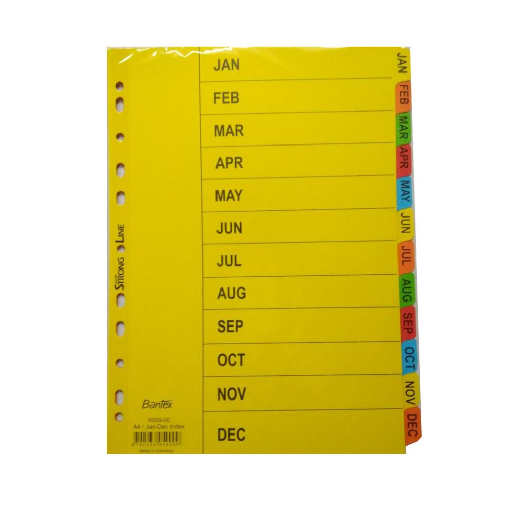 

Bantex divider pembatas buku januari desember tanggal 1 31 abjad A Z A4 A5