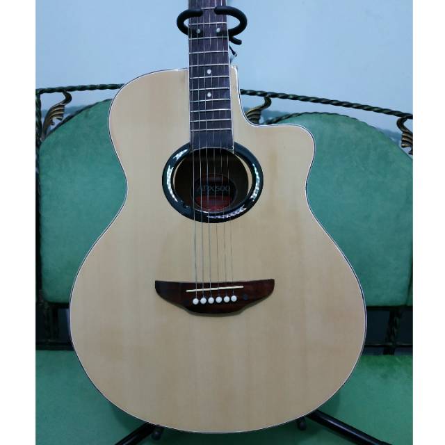 Gitar Akustik Merk Yamaha Tipe Apx-500 Warna Natural Sunkay Trusrod Senar String Murah Jakarta