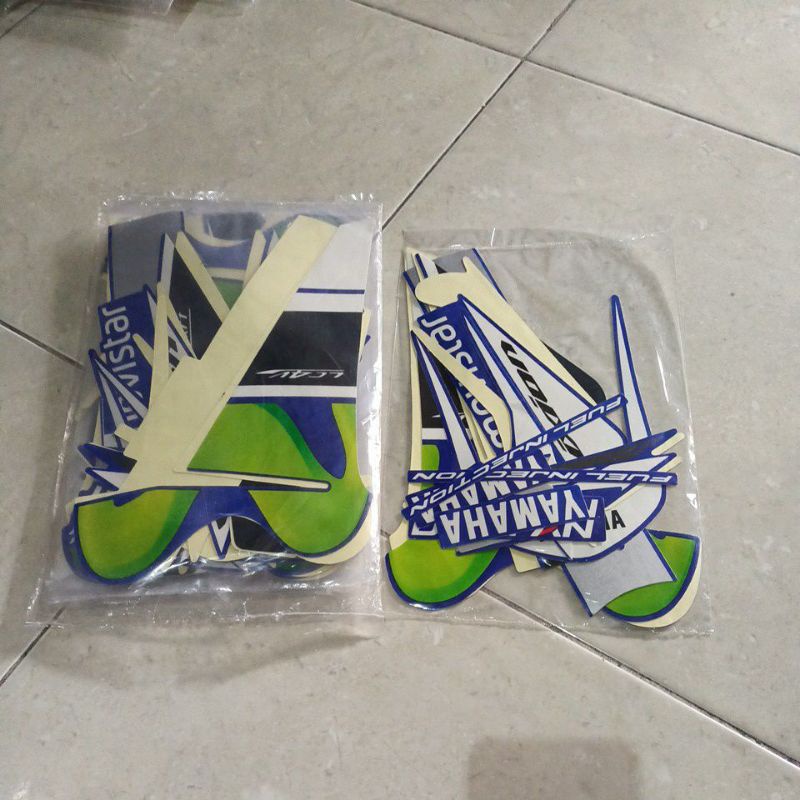 striping stiker les body Yamaha Vixion Movistar 2015 2016 biru