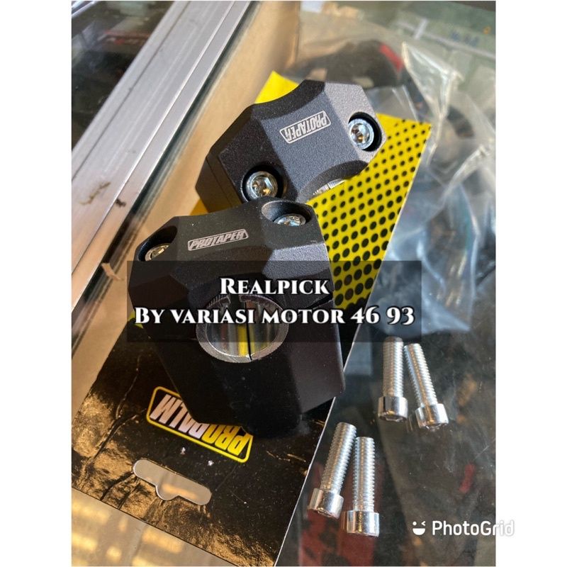 raiser stang protaper klx crf wr155 black tinggi 7cm